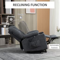 image-Riser and Recliner Chair w/ Remote, Lift Chair for the Elderly, Grey