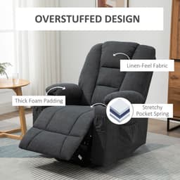 image-Riser and Recliner Chair w/ Remote, Lift Chair for the Elderly, Grey