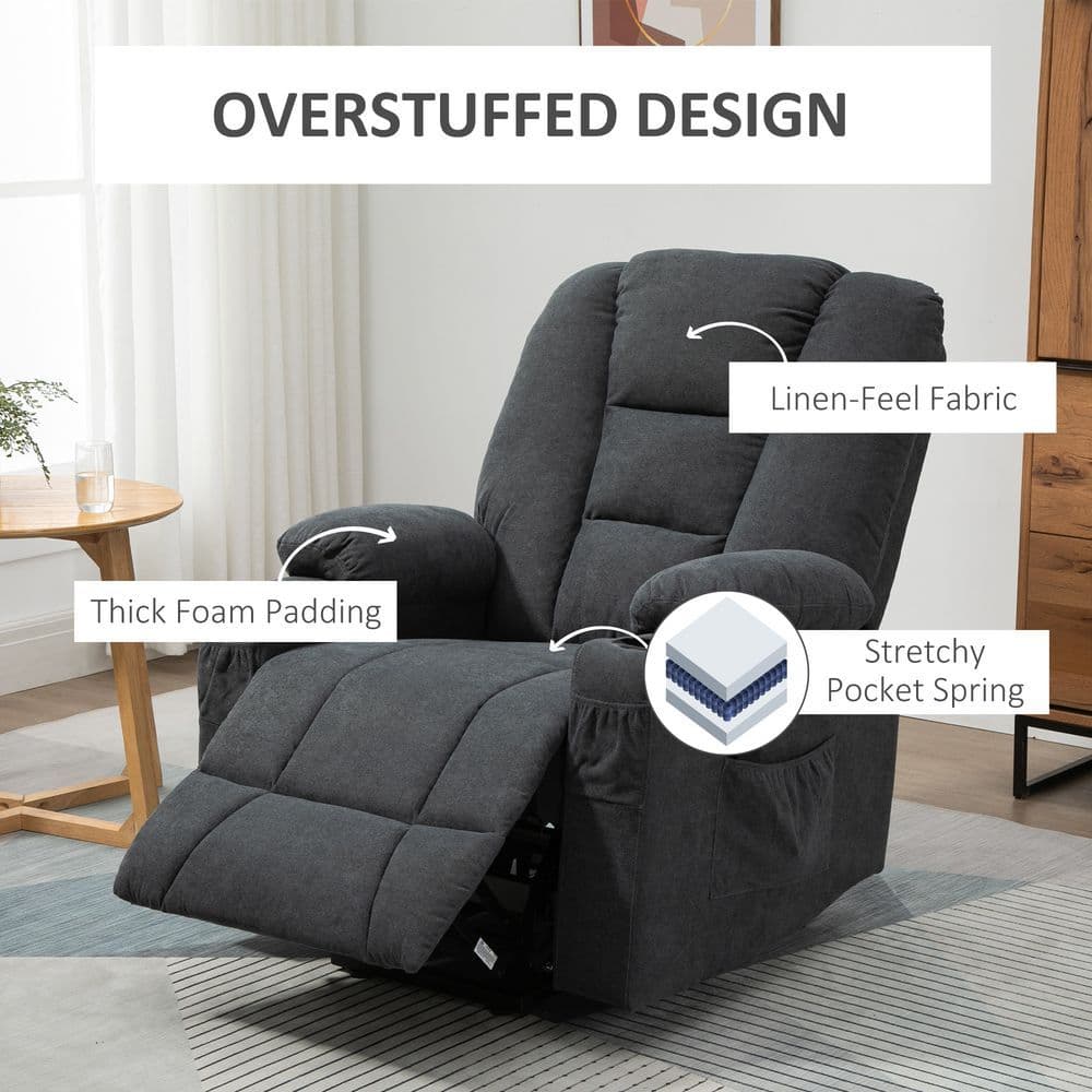 image-Riser and Recliner Chair w/ Remote, Lift Chair for the Elderly, Grey