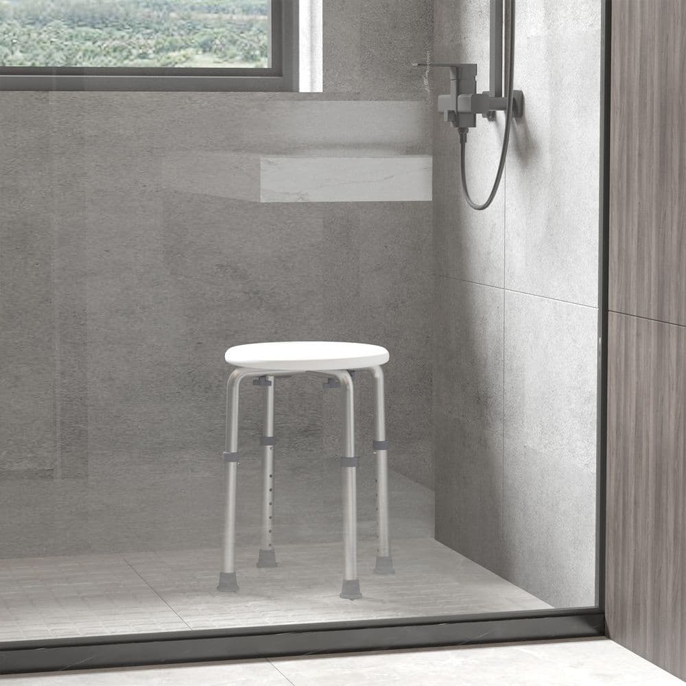 image-Bath Chair Shower Seat Safety Bathroom Elderly Aids Adjustable Position HOMCOM
