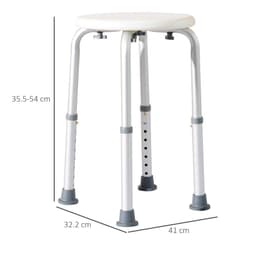 image-Bath Chair Shower Seat Safety Bathroom Elderly Aids Adjustable Position HOMCOM