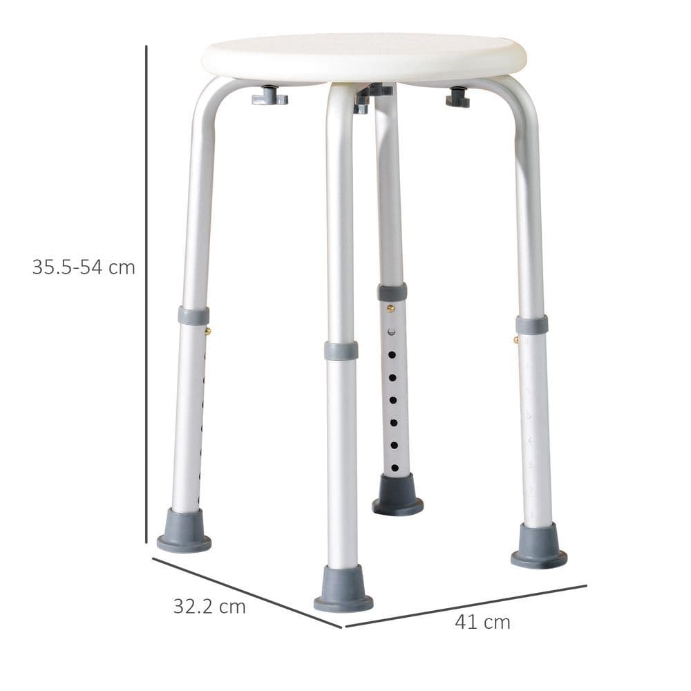 image-Bath Chair Shower Seat Safety Bathroom Elderly Aids Adjustable Position HOMCOM