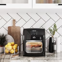 image-HOMCOM 12L Air Fryer Oven 8 Preset Modes Rapid Air Circulation 1800W Black