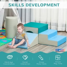 image-4-piece Soft Play Set Baby Foam Climber Block Toy Toddler 1-3 Years HOMCOM