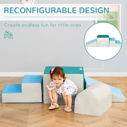 image-4-piece Soft Play Set Baby Foam Climber Block Toy Toddler 1-3 Years HOMCOM