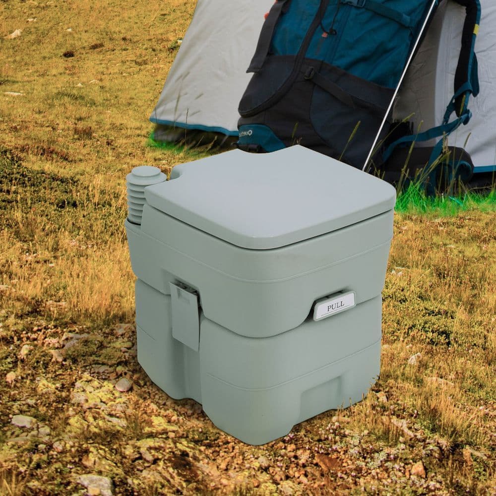 image-20L Camping Toilet Portable Travel WC Caravan Picnic Fishing Restroom Outsunny