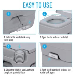 image-20L Camping Toilet Portable Travel WC Caravan Picnic Fishing Restroom Outsunny