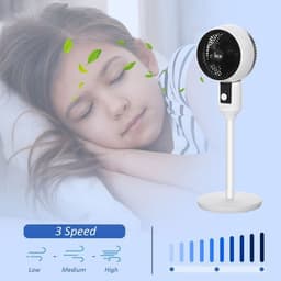 image-32 Inch Air Circulator Fan 70 Oscillation Carry Handle Black White HOMCOM