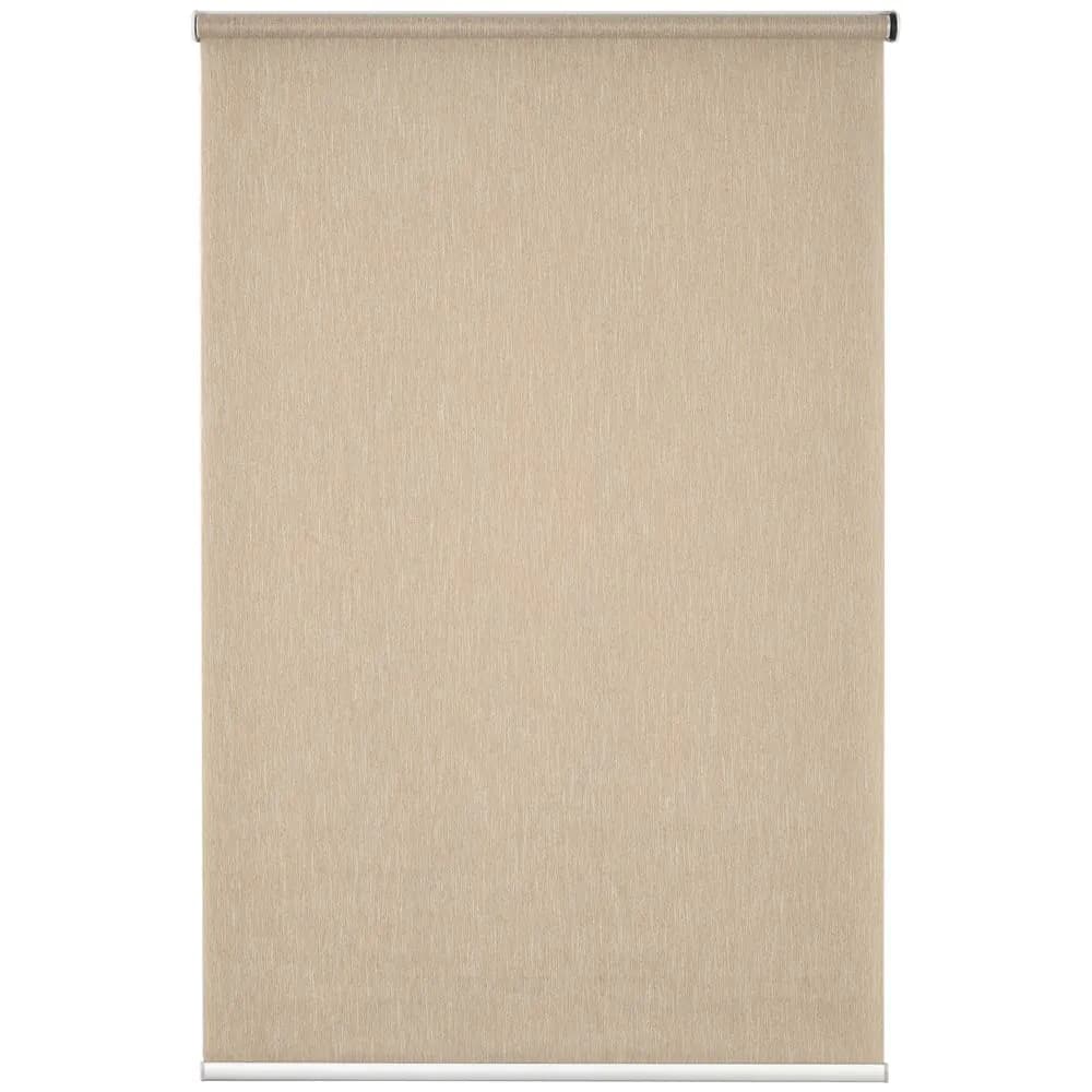 image-Electric Smart Roller Blinds for Windows with Remote, Brown, 120x180cm