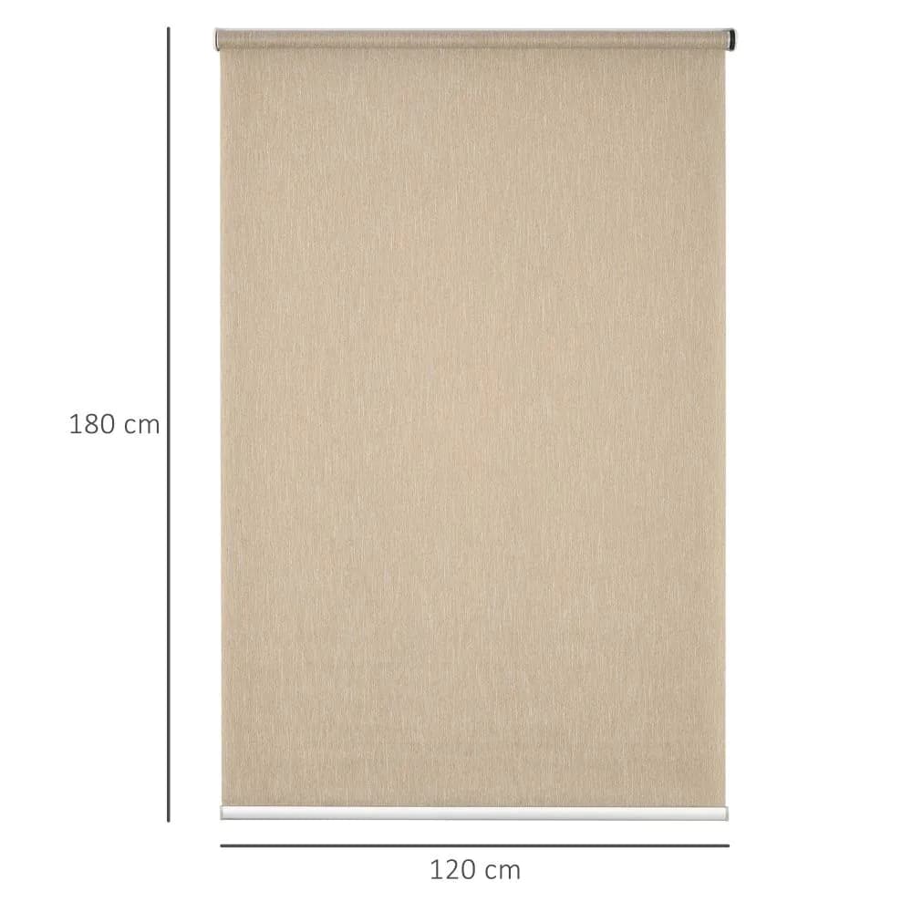 image-Electric Smart Roller Blinds for Windows with Remote, Brown, 120x180cm