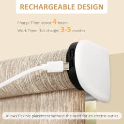 image-Electric Smart Roller Blinds for Windows with Remote, Brown, 120x180cm