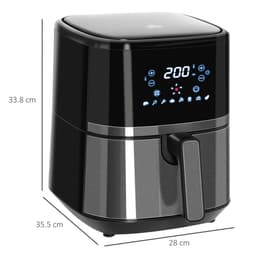image-Air Fryer 4.5L 1500W with Digital Display Rapid Air Circulation Timer HOMCOM