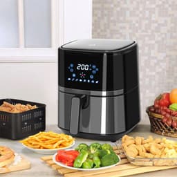 image-Air Fryer 4.5L 1500W with Digital Display Rapid Air Circulation Timer HOMCOM