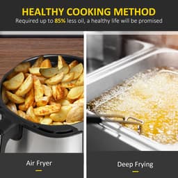 image-Air Fryer 4.5L 1500W with Digital Display Rapid Air Circulation Timer HOMCOM
