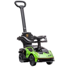 image-Lamborghini 2 in 1 Baby Ride on Push Car Toddler Push Along Car, Green