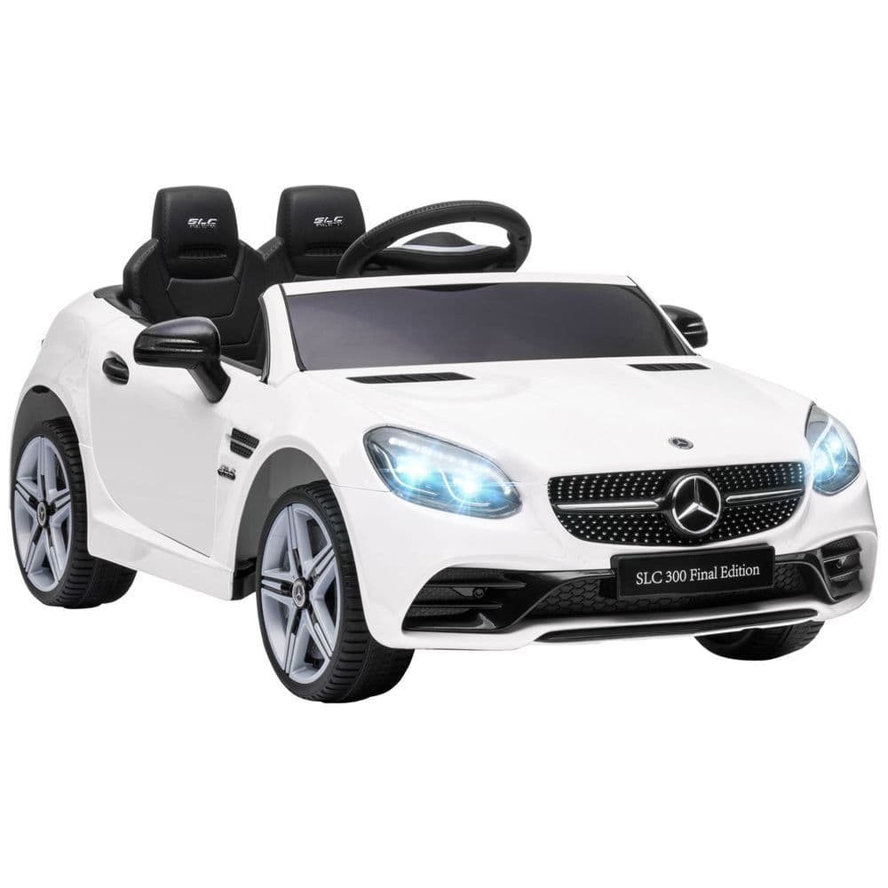 image-Benz 12V Kids Electric Ride On Car W/ Remote Control Music White