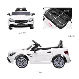 image-Benz 12V Kids Electric Ride On Car W/ Remote Control Music White