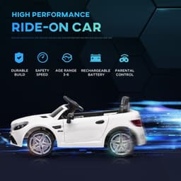 image-Benz 12V Kids Electric Ride On Car W/ Remote Control Music White