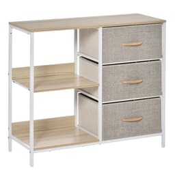 image-Chest Dresser with 3 Drawers Storage Cabinet Organizer, Beige