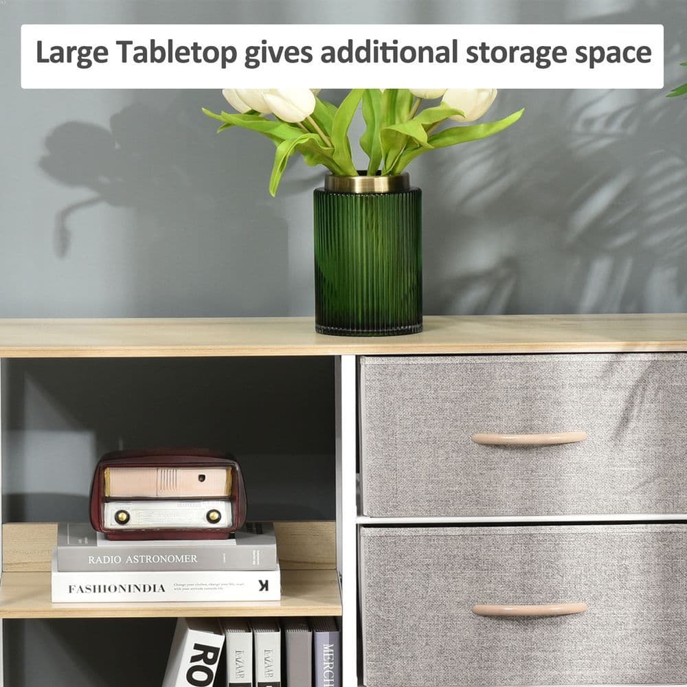 image-Chest Dresser with 3 Drawers Storage Cabinet Organizer, Beige