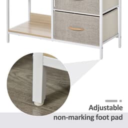 image-Chest Dresser with 3 Drawers Storage Cabinet Organizer, Beige