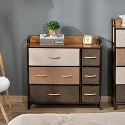 image-HOMCOM 7-Drawer Dresser, Fabric Chest of Drawers, Storage Organizer