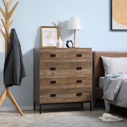 image-Chest of Drawers, 4 Drawer Unit Storage Chest Bedroom Living Room