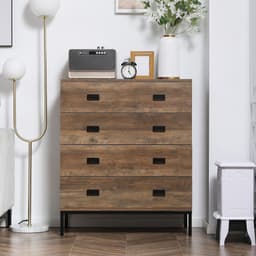 image-Chest of Drawers, 4 Drawer Unit Storage Chest Bedroom Living Room