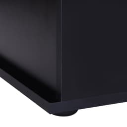 image-HOMCOM Ottoman Storage Box Chest Cabinet Keepsake With Lid Chipboard Black