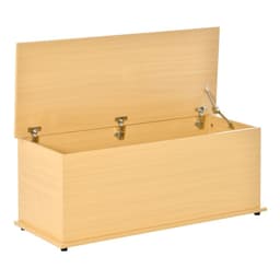 image-Storage Box Chest Lid Spacious Collect Cabinet Chipboard -Burlywood