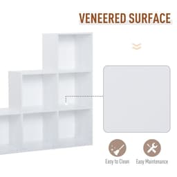 image-Storage Cabinet with 6 Cubes Closet Organiser with 3-Tier Shelf, White