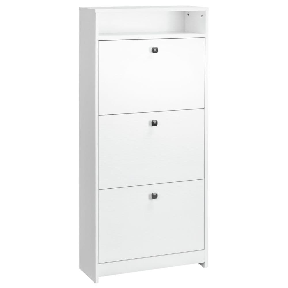 image-Shoe Storage Cabinet Footwear Organiser Space-saving 3 Drawers -White