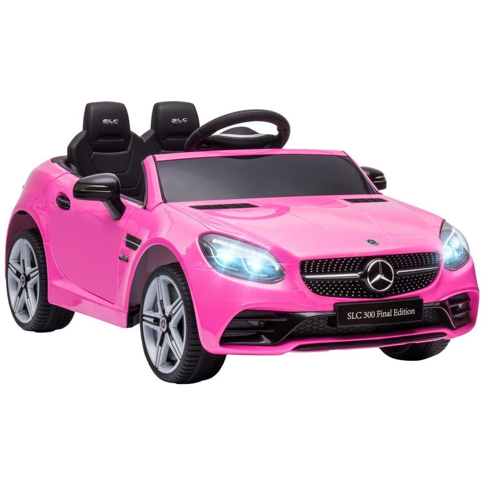 image-Benz 12V Kids Electric Ride On Car W/ Remote Control Music Pink