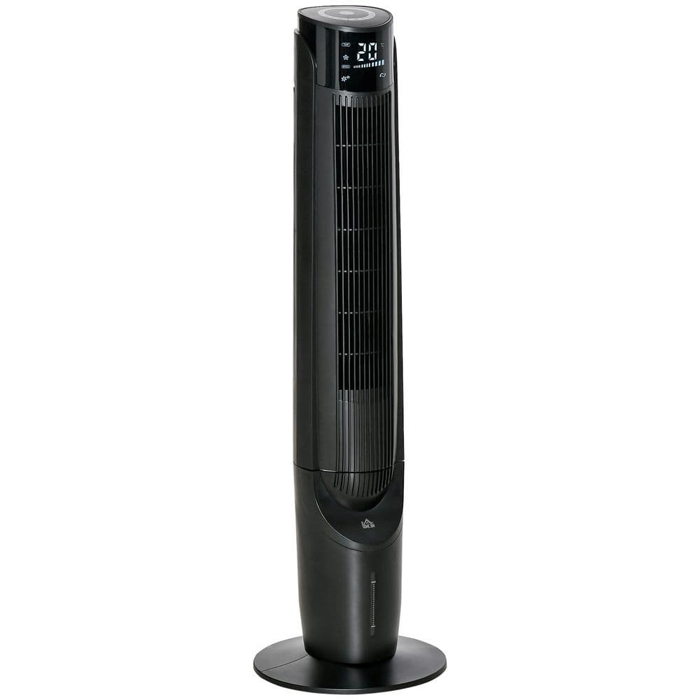 image-Quiet Air Cooler, Home Evaporative Ice Cooling Tower Fan Bedroom, Black
