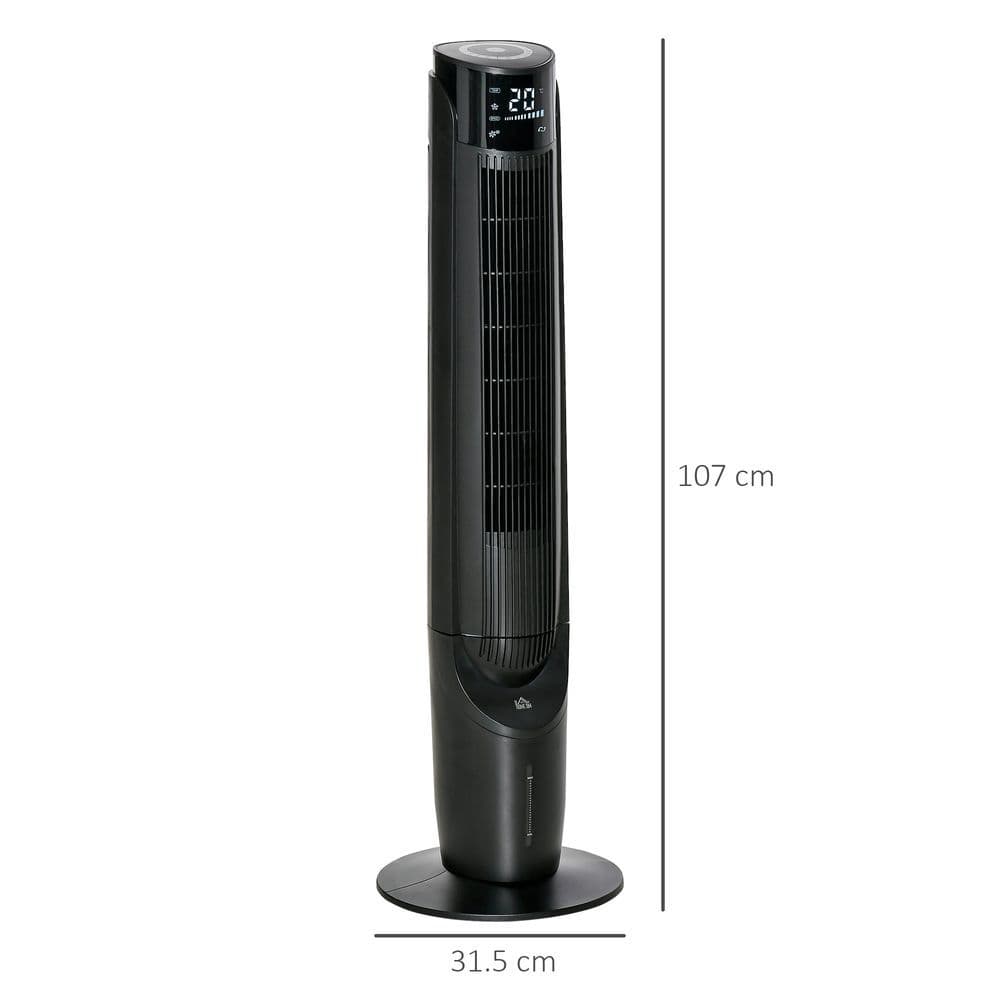 image-Quiet Air Cooler, Home Evaporative Ice Cooling Tower Fan Bedroom, Black