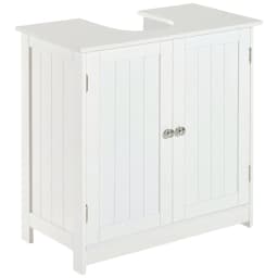 image-HOMCOM Basin Sink Vanity Cabinet Toilet Bathroom Shelf Door Storage Wooden