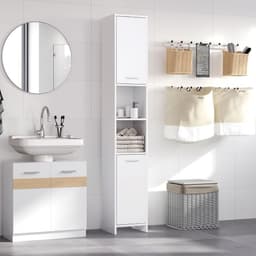 image-Storage Cabinet For Bathroom Bedroom Freestanding Door Cupboard&Shelves