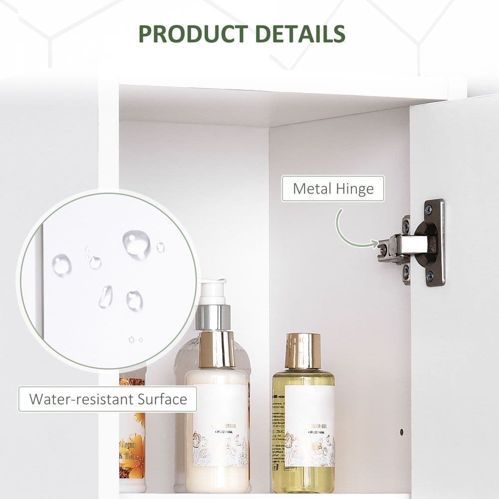 image-Storage Cabinet For Bathroom Bedroom Freestanding Door Cupboard&Shelves