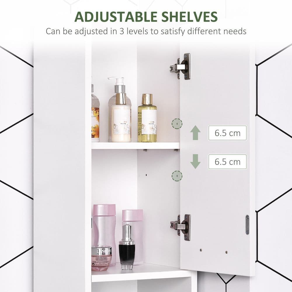 image-Storage Cabinet For Bathroom Bedroom Freestanding Door Cupboard&Shelves