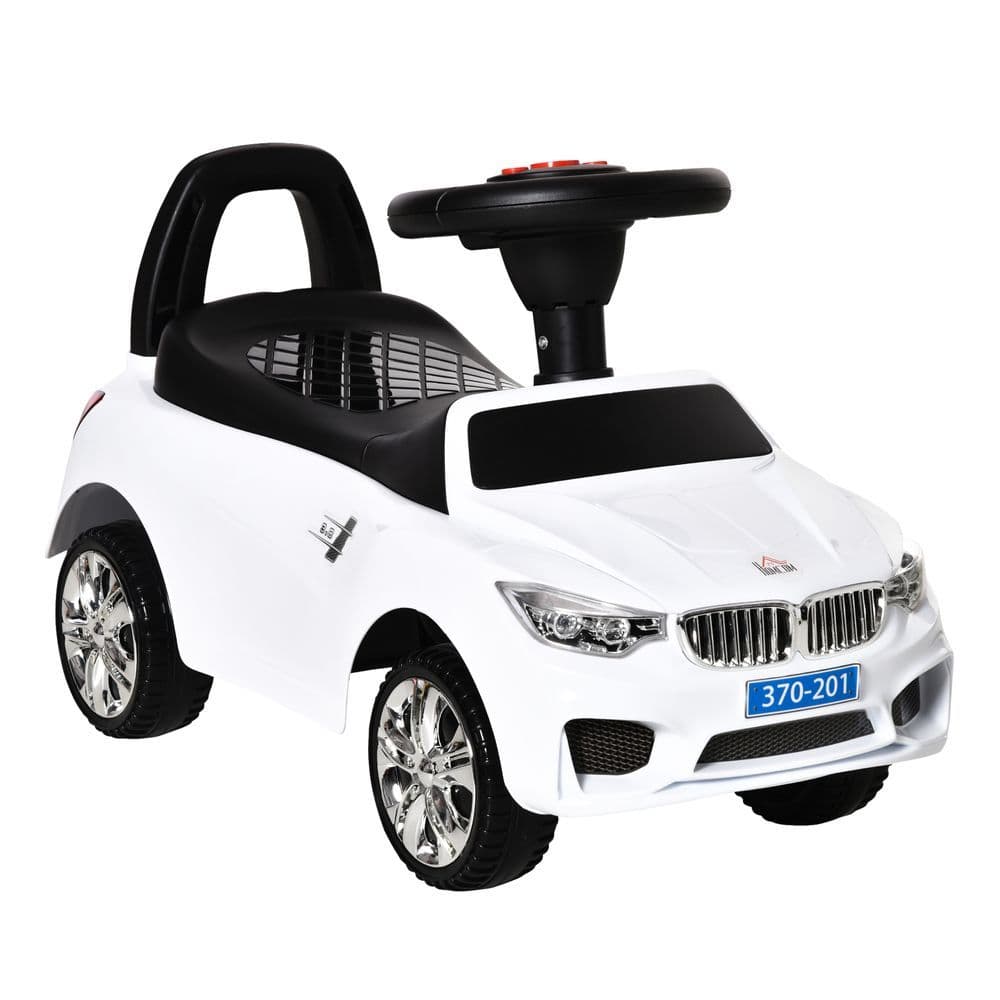 image-Ride on Car Baby Toddler Walker Foot to Floor Sliding Car Slider White
