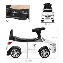 image-Ride on Car Baby Toddler Walker Foot to Floor Sliding Car Slider White