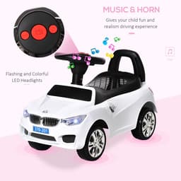 image-Ride on Car Baby Toddler Walker Foot to Floor Sliding Car Slider White