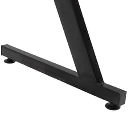 image-Gaming Desk Steel Frame Cup Headphone Holder Adjustable Feet Home Black