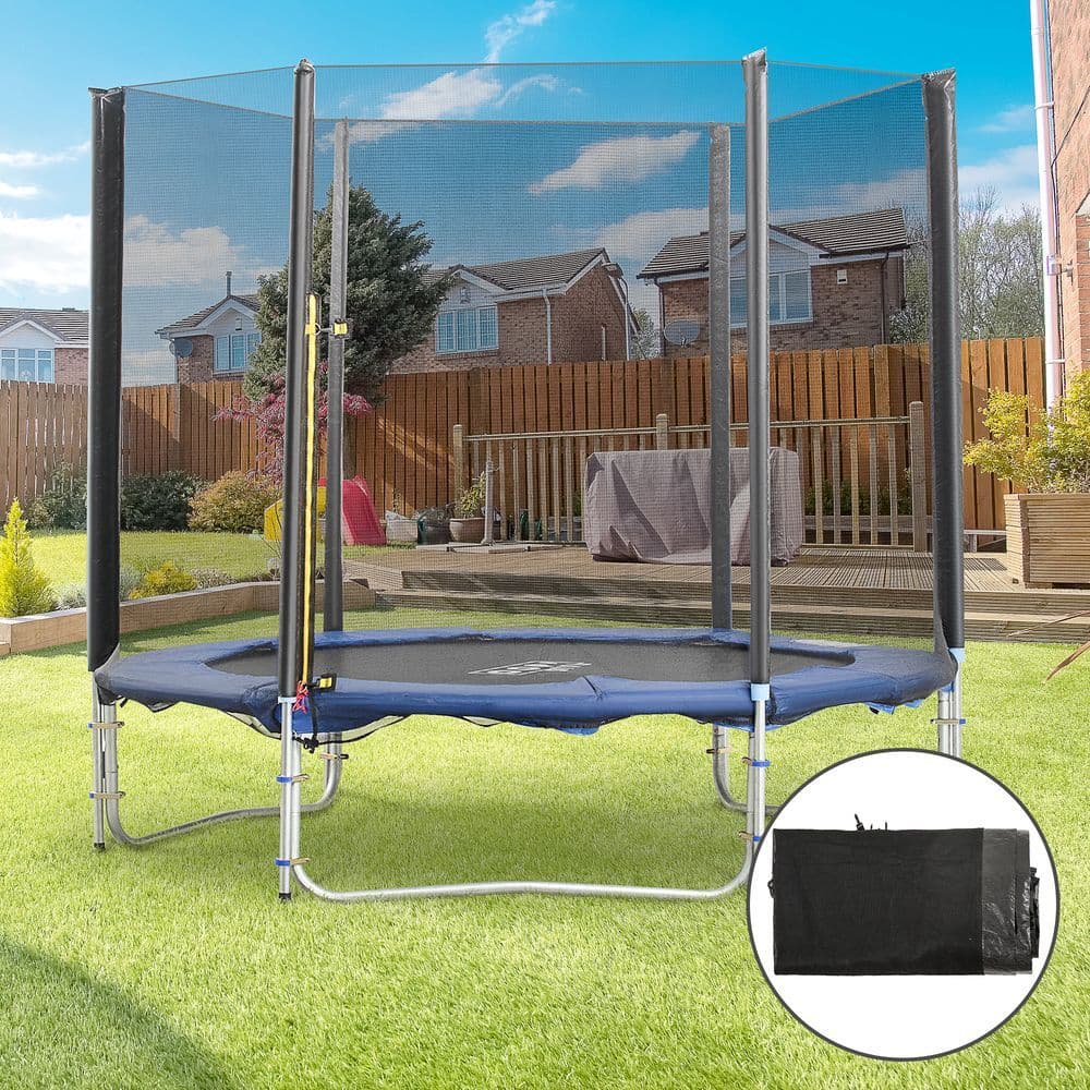 image-8' Trampoline Bounce Safety Fence Round Trampoline Enclosure Net HOMCOM
