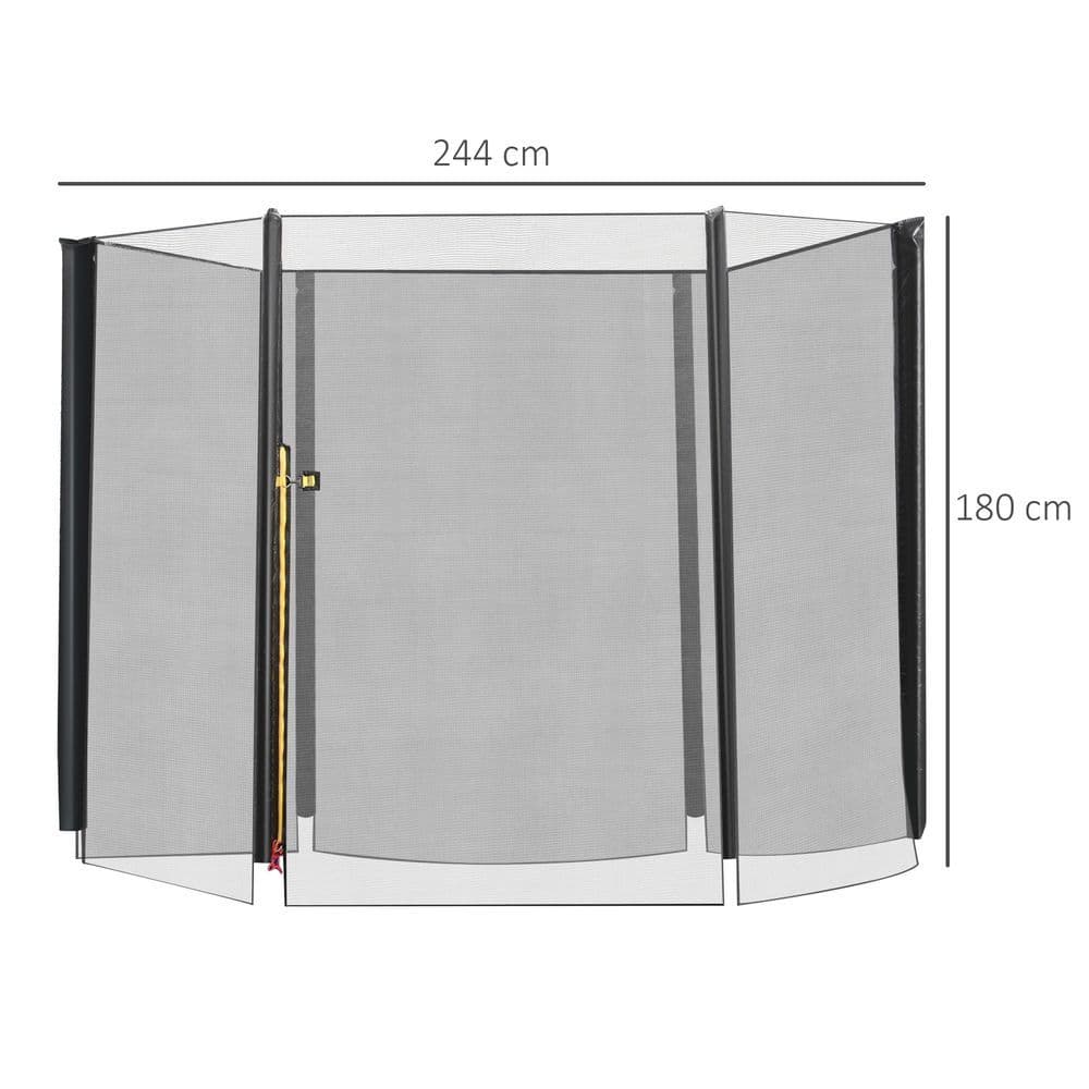 image-8' Trampoline Bounce Safety Fence Round Trampoline Enclosure Net HOMCOM