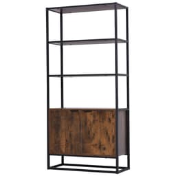 image-Storage Cabinet with 3 Open Shelves Cupboard for Livingroom Bedroom