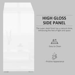 image-Side Cabinet with 2 Door Cabinet and 2 Drawer for Home Office White