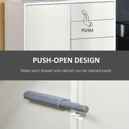 image-Side Cabinet with 2 Door Cabinet and 2 Drawer for Home Office White