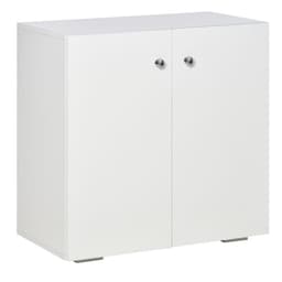 image-HOMCOM Freestanding Storage Cabinet w/ Two Shelves Wooden Sideboard - White