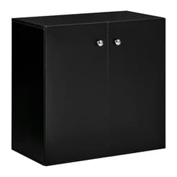 image-HOMCOM Freestanding Storage Cabinet w/ Two Shelves Wooden Sideboard - Black